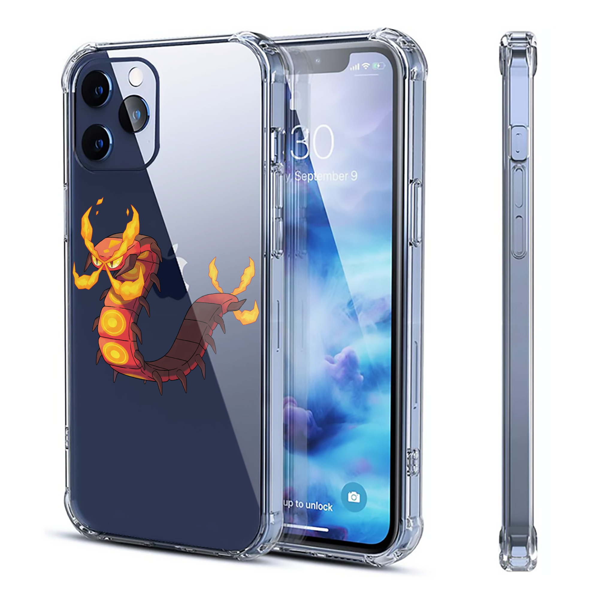 （画像用） ポケットモンスター Pokémon 【iPhone 12シリーズ対応】透明スマホケース（クリアソフトケース）